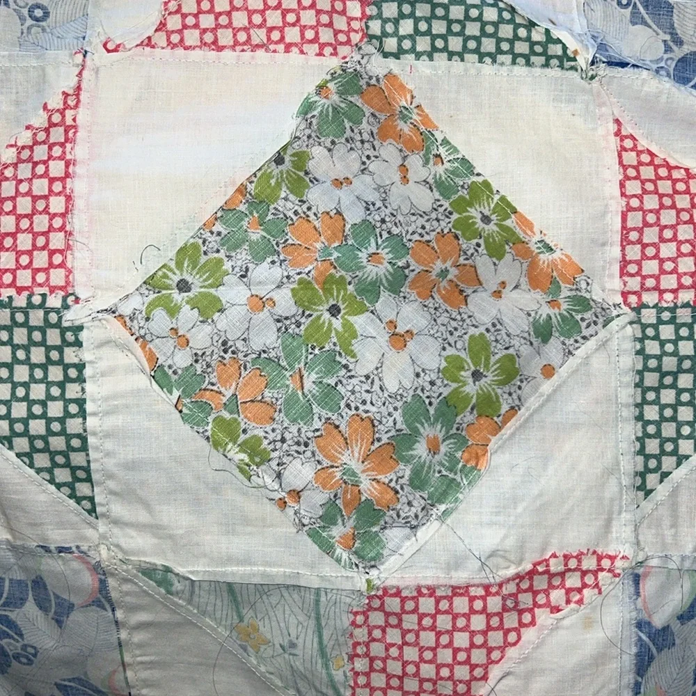 Lot 9 Antique handmade quilt blocks squares 15”
